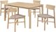 Coaster® Parkridge 5-Piece Tan/White Washed Dining Set-0