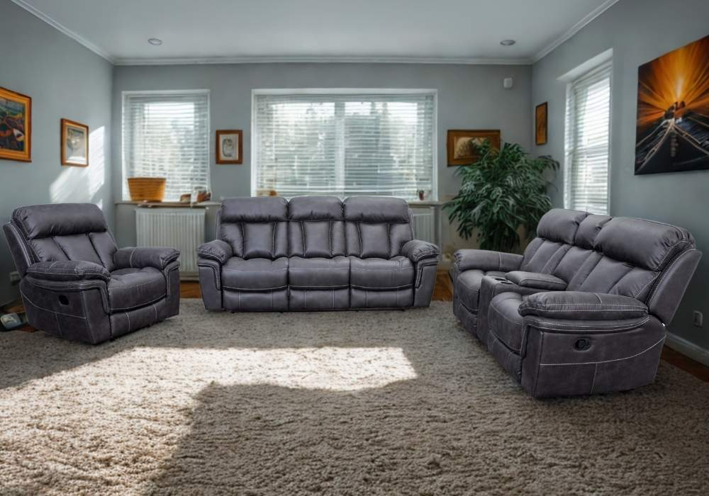 Cheers Glider Recliner - Cayman Gunmetal Fabric | Steinbach, MB