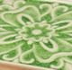 A & B Home Kelly Cream/Green Decorate Plate-1