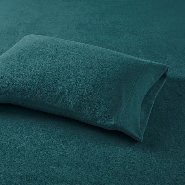 Olliix by True North by Sleep Philosophy Micro Fleece Teal California King Sheet Set-1