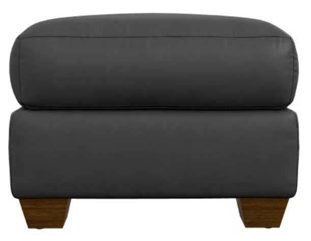 La-Z-Boy® Wilmette Navy Leather Ottoman-3