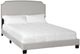 Bernards Amy Beige Upholstered Queen Panel Bed-0