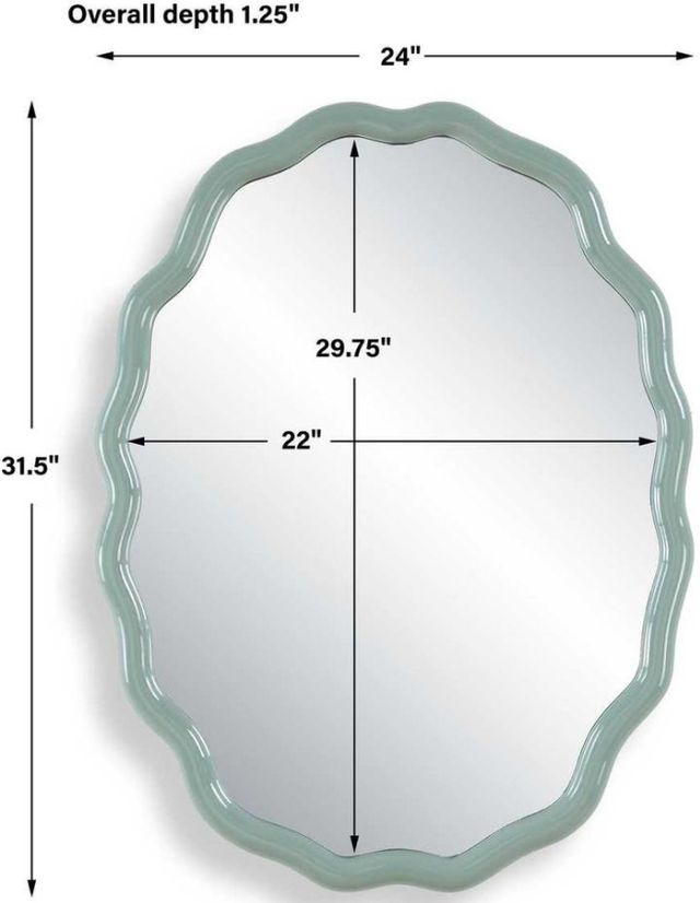 Uttermost® Isly Robin's Egg Blue Oval Mirror-2