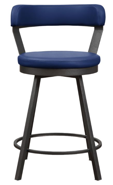 Homelegance® Appert Blue Swivel Counter Height Chair-4