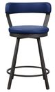 Homelegance® Appert Blue Swivel Counter Height Chair-4