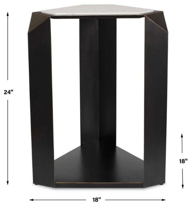 Uttermost® Keenan Dark Bronze Geometric Accent Table-4