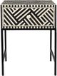 TOV Furniture Bone Black/White Inlay Noire Side Table-0