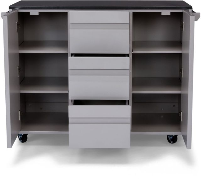 homestyles® Linear Black/Gray Kitchen Cart-2
