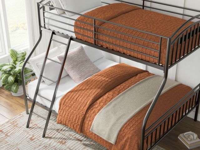 Signature Design by Ashley® Lanceburg Gray Youth Twin/Full Bunk Bed with Ladder-2
