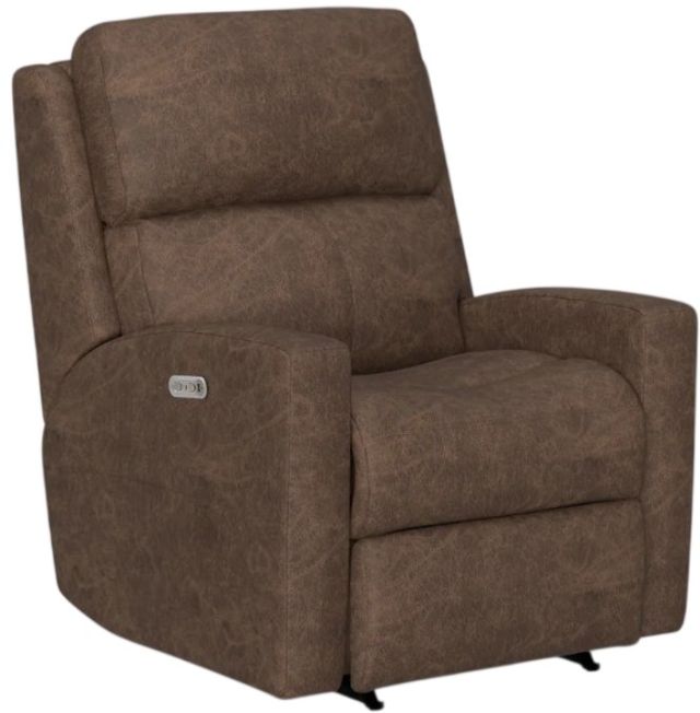 Flexsteel® Customizable Catalina Leather Power Rocking Recliner with Power Headrest-2