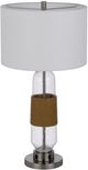 Cal® Lighting & Accessories Everett Brown/Clear/Silver Table Lamp-2