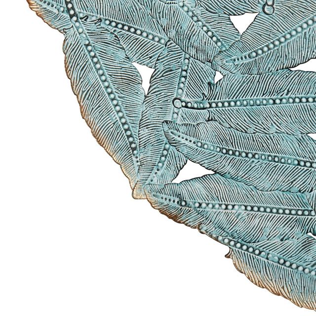 Olliix by Madison Park Blue Set of 3 Rossi Blue Iron Painted Wall Decor-3