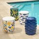 TOV Furniture Trax Blue Indoor/Outdoor Side Table-2