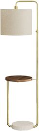 Monarch Specialties Inc. Brass Floor Lamp with USB Port-0