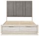 Homelegance® Noctis Beige/Gray Queen Platform Bed with Footboard Storage-3