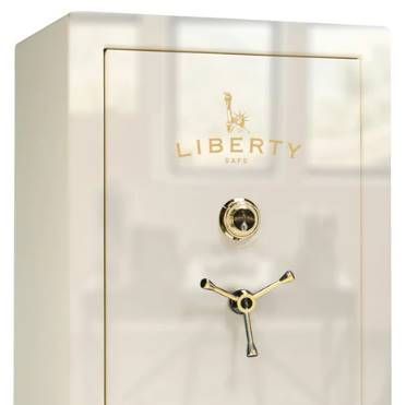 Liberty Safe Colonial 23 White Gloss Brass Mechanical Gun Safe-1