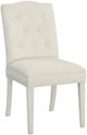 Fairfield® Customizable Entree Dining Camel Short Back Armless Stack Chair with Linen Legs and Buttons-0