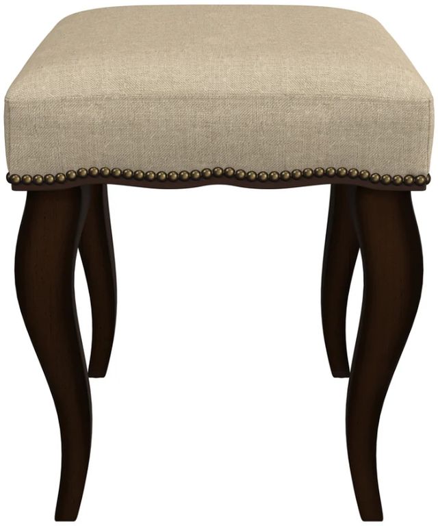 HH2 Home Hamilton Burnished Oak/Cream Vanity Stool-3