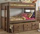 American Wholesale Furniture Chestnut Full/Full Bunked with Trundle-0