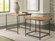 Signature Design by Ashley® Drezmoore 2-Piece Light Brown Nesting End Table Set with Black Metal Base-5