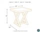 Signature Design by Ashley® Wesling Light Brown End Table with Black Trestle Legs-3