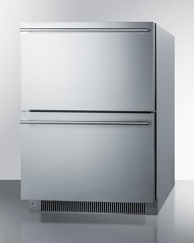 Summit® 4.8 Cu. Ft. Stainless Steel Refrigerator Drawers-1