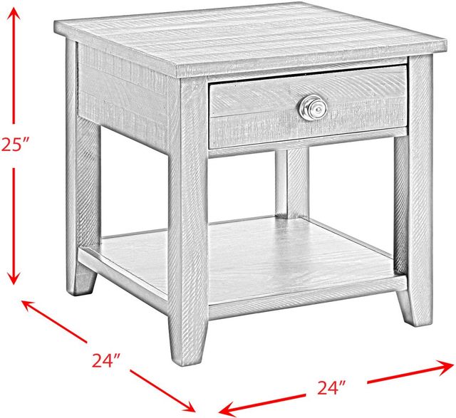 Elements International Kendyl Espresso Occasional End Table-2