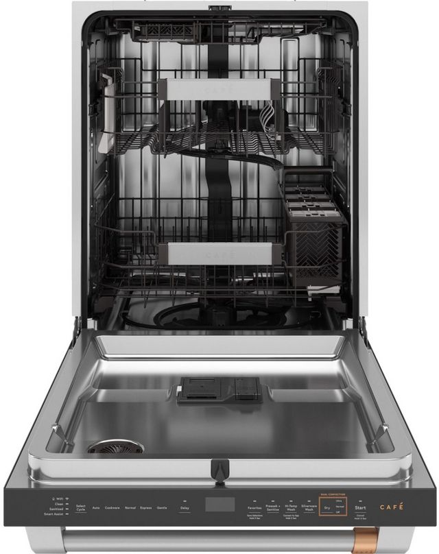 Cafe™ 24" Fingerprint Resistant Matte Black Top Control Built In Dishwasher-2