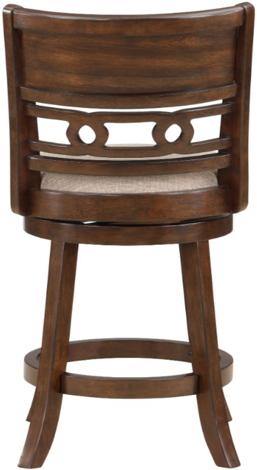New Classic® Home Furnishings Gia Brown/Cherry 24'' Swivel Counter Stool-3