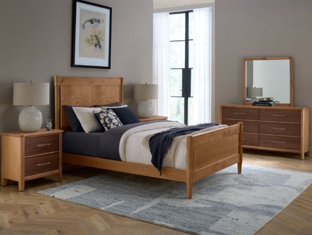 Vaughan-Bassett NordHaven Clear Maple King Poster Bed-1