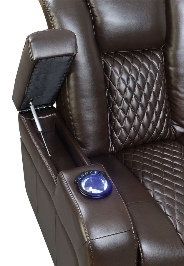 Coaster® Delangelo Brown Power Reclining Sofa-2