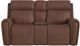 Flexsteel® Warren Classic Brown Leather Power Reclining Loveseat with Console, Power Headrest and Lumbar-2