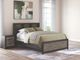 Signature Design by Ashley® Broachmyn Black/Gray Lighted Queen Bookcase Panel Bed-1