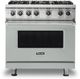 Viking® 5 Series 36" Arctic Grey Pro Style Natural Gas Range-0