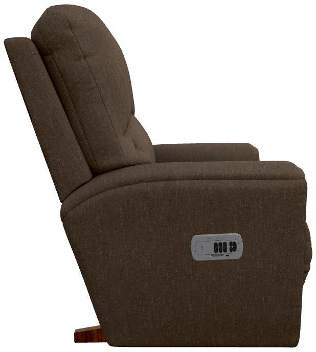 La-Z-Boy® Cassian Teak Power Rocking Recliner with Headrest-3