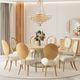 Michael Amini® Camellia Field Caramel Round Dining Table-1