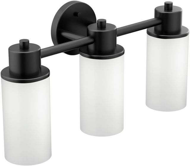 Moen® Iso™ Matte Black Three Globe Bath Light-0
