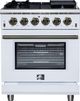 FORNO® Massimo Series Alta Qualita 30" White Pro Style Gas Range-0