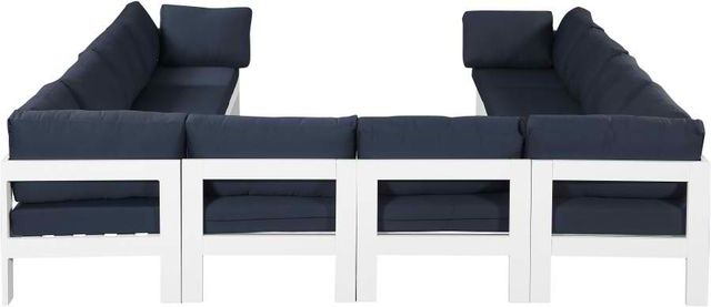 Meridian Furniture Nizuc 10-Piece Navy Outdoor Patio Modular Sectional Set-2
