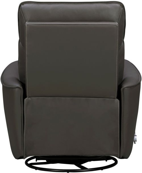 Parker House® Roxy Abby Dark Gray Leather Manual Swivel Glider Recliner-3