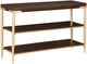 ACME Furniture Eschenbach Cherry Sofa Table with Gold Frame-0