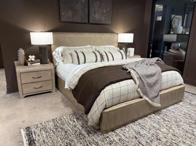 Legacy Classic Flow Sandstone King Sleigh Bed with One-Side Storage Rail-1