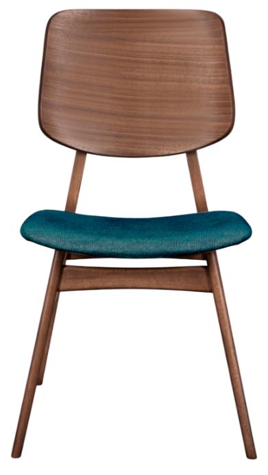 New Classic® Home Furnishings Oscar Teal/Walnut Dining Side Chair-2