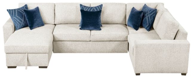 Homelegance® Isla 4-Piece Beige Sectional with Convertible and Reversible Chaise-2