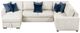 Homelegance® Isla 4-Piece Beige Sectional with Convertible and Reversible Chaise-2