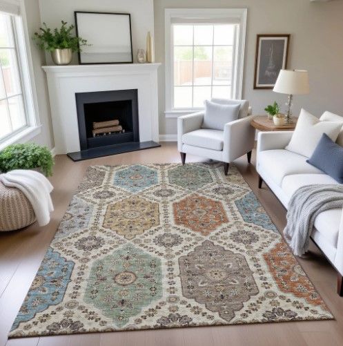 Dalyn™ Rug Company Silk Road SR7 Linen 5'x8' Area Rug-4