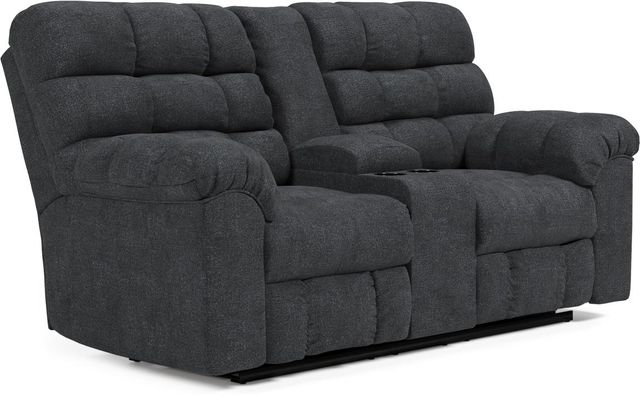 Signature Design by Ashley® Wilhurst Marine Reclining Loveseat with Console-0