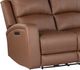 Leather Italia™ Cambria Aria Brown Havana Power Reclining Sofa with Lumbar-1