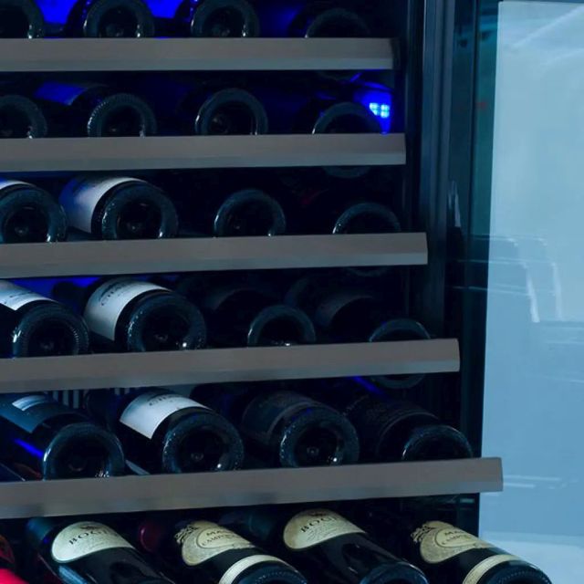 XO 15" 3.3 Cu. Ft. Fingerprint Resistant Stainless Steel Wine Cooler with Right Hinge Glass Door-2