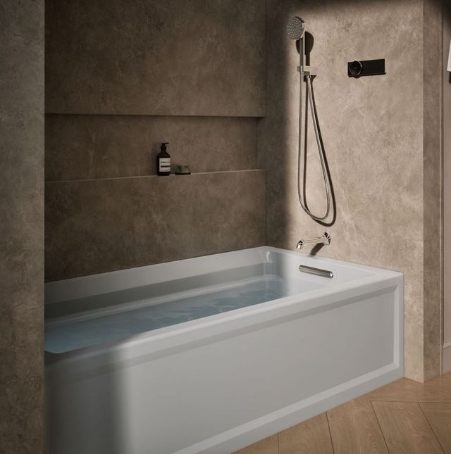 KOHLER® Archer® Ice Gray 72" x 36" Alcove Bath with Bask® Heated Surface - Right Drain-1